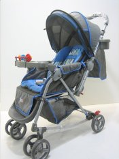 Pliko Stroller Grande With 4 in 1 Features - Kereta Dorong Bayi - Biru