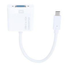 Portable Converter USB-C Reversible Type C USB 3.1 Male to VGA Female 1080p HDTV Adapter Cable for New MacBook 12 Inches Google Ultrabook Laptop Notebook (Intl)