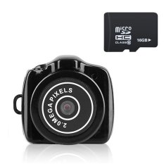 Portable Smallest 720P HD Webcam Hidden Mini Pocket Camera Video Recorder Camcorder DV DVR Y2000 + 16G Memory Card - INTL