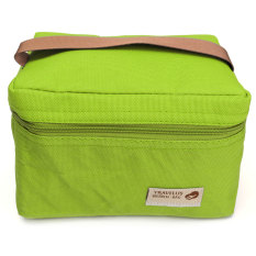 Portable Waterproof Thermal Insulated Lunch Bag Travel Picnic Tote Storager Box Green