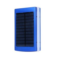 Power Bank Solar Charger 30000 mAh and LED - Powerbank Biru