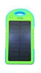 Power Bank Solar Tenaga Surya Real Capacity 5000 mAh (Beware Other May Fake) - Biru Hijau
