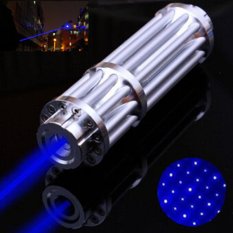 Powerful Blue Laser Pointer Pen 445nm Beam Match Cigarette Burning 5mW Star Cap - INTL