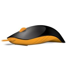 Powerlogic Wired Mouse USB Shark - Hitam Oranye