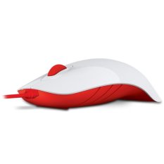 Powerlogic Wired Mouse USB Shark - Putih Merah