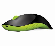 Powerlogic Wireless Mouse Air Shark - Hitam Hijau