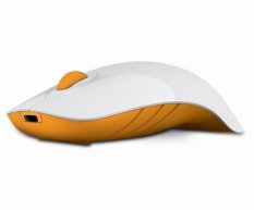 Powerlogic Wireless Mouse Air Shark - Putih Oranye