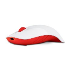 Powerlogic Wireless Mouse Charge Air Shark – Putih Merah