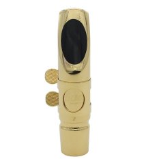 Professional Gold Plated Metal Tenor Saxophone Mouthpiece 7 for Jazz Music (Intl)