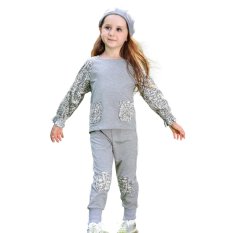 Promotional 2015 Baby Girl Clothing Set Breathable Fashion Kids Outfit (Intl)