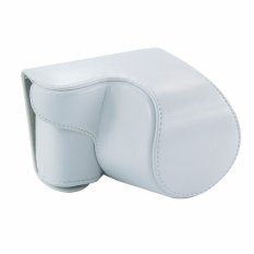 PU leather dslr camera bag case bag for Sony A5000 / NEX-3N / A5100 with 16-50 lens(white) - Intl