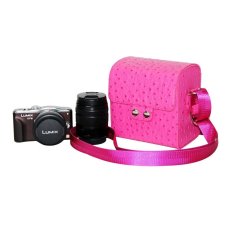 PU Leather Generic Universal Camera Case Bag Cover for Canon Sony Nikon Samsung and other Digital Camera (Rose) (Intl)