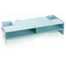 QN Meja Laptop & PC Kayu - Biru