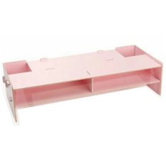 QN Meja Laptop & PC Kayu - Pink