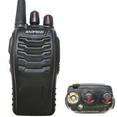 Radio HT Walkie Talkie Hand Talkie Dengan Headset Garansi Resmi BAOFENG BF-888S - Hitam