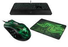Razer Keyboard Deathstalker - Hitam + Razer Mouse Naga Hex + Razer Mouse Pad Goliathus Control Medium Bundle Promo