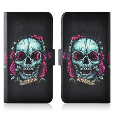 Red Flower Eyes Skull PU Leather New Flip Case Cover For LG Optimus L9 P760 P765