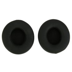 RIS 1 Pair Protein Leather Replacement Ear Pads for Monster Beats SOLO 2.0 Black - Intl