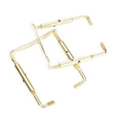 RIS Metal 4/4 Violin Chinrest Chin Rest Screw Gold Set of 2 (Intl)