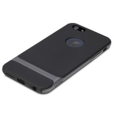 Rock Royce Series Hard Plastic Soft Rubber Hybrid Cover Skin Case For iPhone 5 5s (Iron Grey) (Intl)