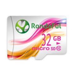Rondaful Bicolor Ribbon Micro Sd Card 32gb class10 Real Capacity Storage Memory Card Tf Card for Camera - Intl
