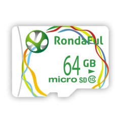 Rondaful Coloured Ribbon Micro Sd Card 64gb class10 Real Capacity Storage Memory Card Tf Card for Camera