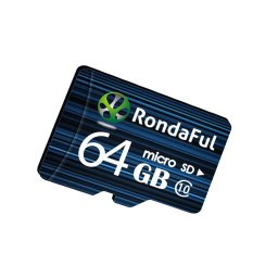Rondaful micro sd card 64GB class10 Real capacity storage memory card TF card for camera