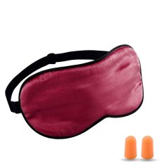 Roybens Breathable Sleep Travel Eye Mask , Soft & Breathable, Ultra Lightweight, Light Blocking Eye Covers with Adjustable Strap and Ear Plugs for Sleeping, Relaxation, Spa Red (Intl)