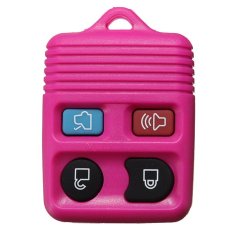 Rubber Pad 4 Button Remote Key Shell Fob Case Pink Color Replacement For Ford