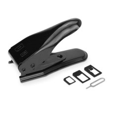 S & F 2 in 1 Nano SIM Cutter Micro SIM Card Cutter for iPhone 4 5 (Black) - Intl