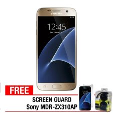 Samsung Galaxy S7 Flat - 32GB - Gold Free Anti Gores + Sony Headset