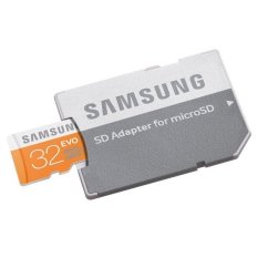 Samsung MicroSDHC EVO 32GB Class 10 (48MB/s) with SD Card Adaptor for External Memory Smartphone Infinix, Meizu, Wiko, ZTE - Orange