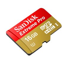 SanDisk Extreme micro SDHC Memory Card HP 16GB Class 10 60MB/s with SD Card Reader