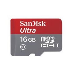 Sandisk MicroSD Cl10 80mbps 16GB - Merah Abu Abu