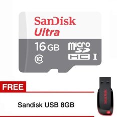 Sandisk MicroSD Ultra 16GB 48MB/s Class 10 + Bonus Sandisk USB 8GB