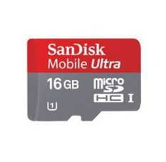 Sandisk Ultra microSDHC Card UHS-I Class 10 16GB with SD Card Adapter