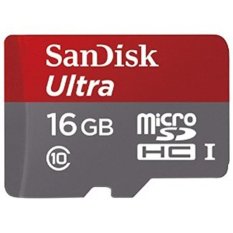 SanDisk Ultra microSDHC Card UHS-I Class 10 (48MB/s) 16GB with SD Card Adapter - SDSDQUAN-016G