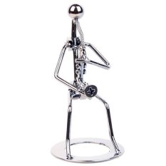 Saxophone Player Metal Nut And Bolt Sculpture Figure Musician Unique Music Decor (intl)