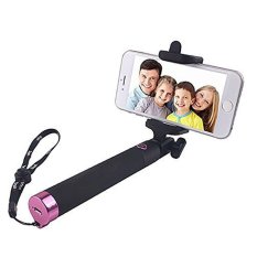 Selfie Stick with Wireless Bluetooth Foldable Pocket Size for iPhone6s 6 Plus Samsung IOS Android (Black) - Intl
