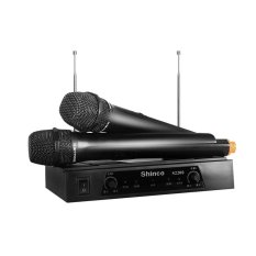 Shinco S2200 Stereo Dual Channel VHF Wireless Microphone KTV Home Set - Black