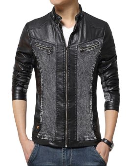 sidnanes jaket kombinasi pria denim dan semi kulit grey sidnanes jaket kombinasi pria denim dan semi kulit grey
