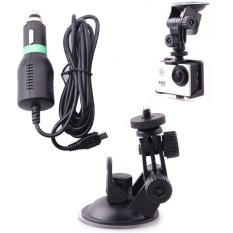 SJCAM Car Charger + Mount Suction Cup Bracket for Xiaomi Yi/SJ4000/SJ5000/M10 Sport Action Camera (Intl)