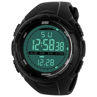 SKMEI Jam Tangan Pria Wanita Sports Fashion Military Digital Men Women Wrist Watch - Black  