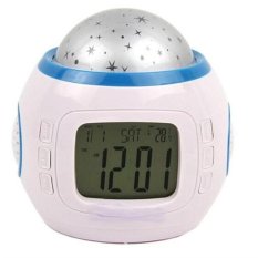 Sky Star Night Light Projector Lamp Bedroom Alarm Clock With music Gift