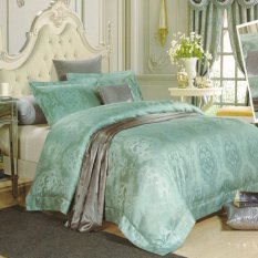 Sleep Buddy Set Sprei dan Bed Cover Green Classic Sutra Tencel