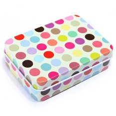 Small Rectangular Iron Tin Storage Jars Gift Jewelry Box Card Case Holder Decor - INTL