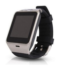 Smart Bluetooth Watch GV19 NFC Camera TF Card Wristwatch 1.3MP Cam Sync Call SMS for Android iPhone Samsung upgraded GV18,White +4Gcard (Intl)