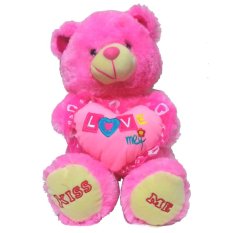 Smiley Kids Boneka Beruang Teddy Bear Kiss Me - Pink Soft
