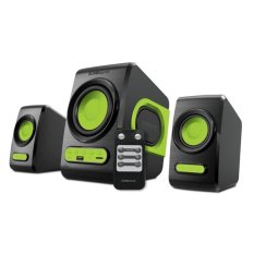 Sonic Gear Speaker Quatro V - 2.1 Super Bass + Remote - Hitam-Hijau