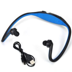 Sports Cam Headset with FM Radio and MicroSD Slot - Hitam-Biru
